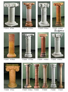 Column Pillar Building Material, Sx Beige Marble Columns