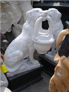Sleep Dog Sculpture, Sx Brown Granite Sculptures