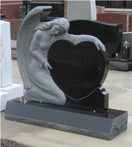 Tombstone Monument Shanxi Back Granite Tomestone, Shan Xi Black Granite Monuments