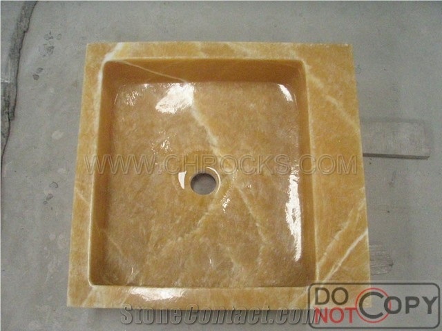 China Honey Onyx Art Sink,Yellow Onyx Round Sink,Round Bathroom Washing Basin