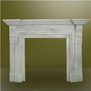 Bianco Carrara White Marble Fireplace,White Marble Fireplaces