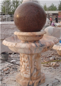 Big Granite and Marble Fountain with Ball