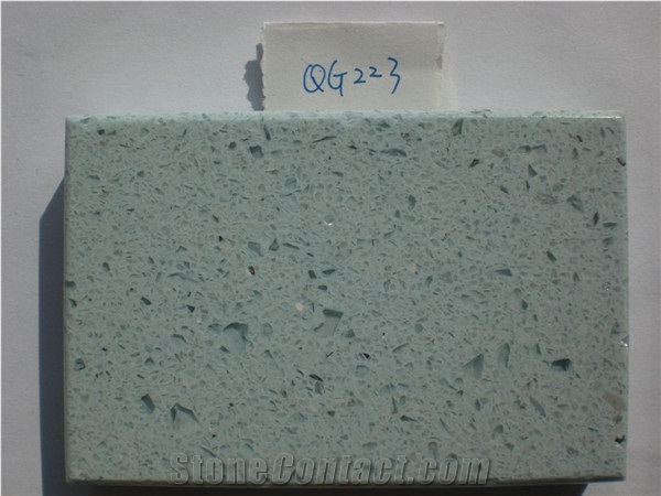 Blue Artificial Quartz Stone Slabs and Tiles