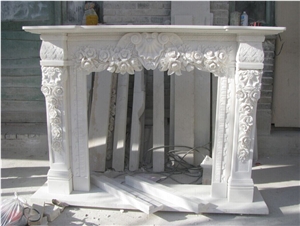 China White Marble Fireplace, White Marble Fireplaces