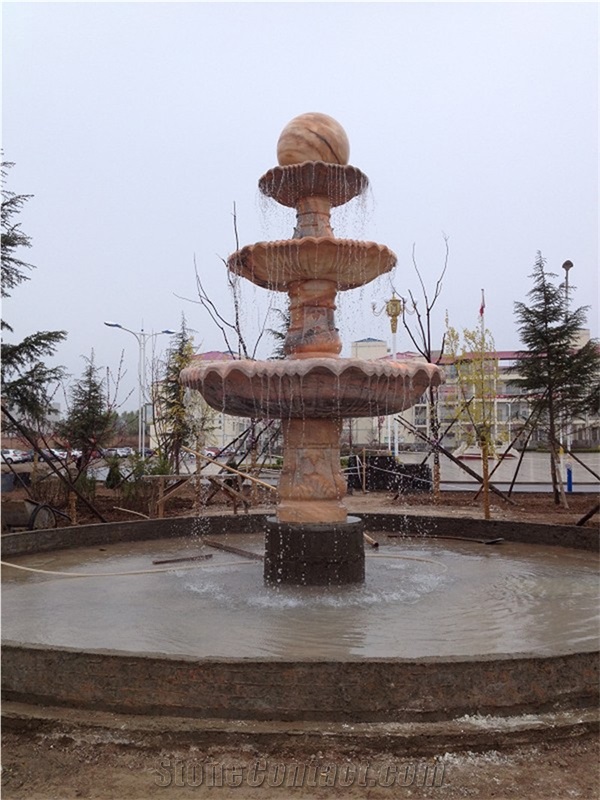 Dw Big Granite and Marble Fountain with Ball,Triplex