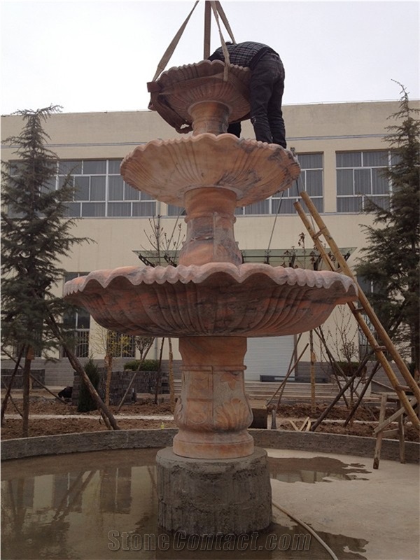 Dw Big Granite and Marble Fountain with Ball,Triplex