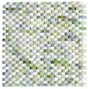 Nature Wood Vein Stone Mosaic, Green Marble Mosaic