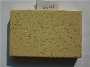 Yellow White Artificial Quartz Stone