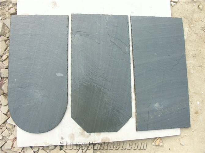 Chinese Black Slate Roofing Tiles, Natural Black Slate Roofing Tiles