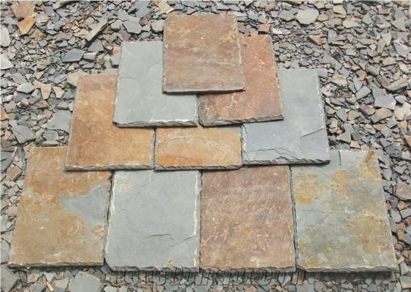 Chinese Rusty Slate Roofing, Natural Yellow Slate Roof Tiles