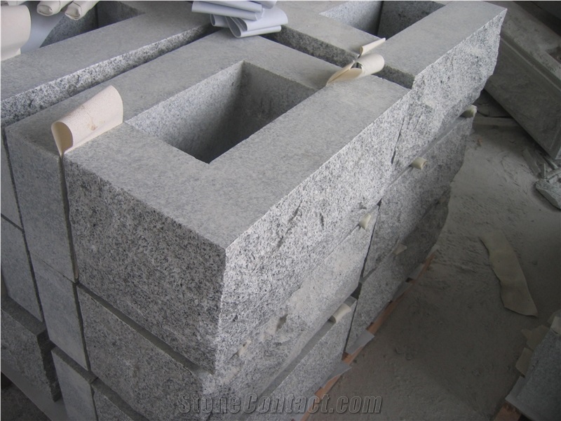 G603 Granite Rock Wall, Natural Grey Granite Wall
