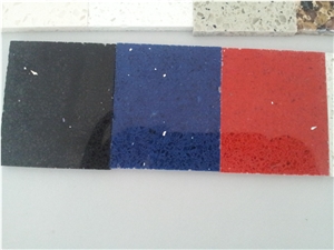 Black Blue Red Quartz Stone Tile