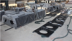 G684 China Black Basalt Special Shapes Bathroom Vanity Tops, G684 Fuding Black, Magma Black Basalt Bathroom Vanity Tops