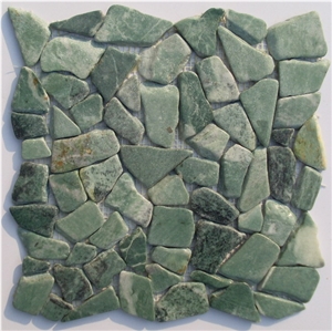 Lushan Green Marble Chipped Mosaic