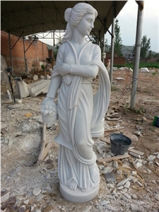 White Marble Carving Angel, Lover Angel Carving