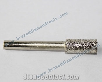 Flat Cylindrical Diamond Brazed Burrs for Carving Stone