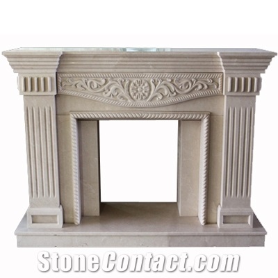 Wellest Beige Marble Fireplace Model No.Sfp003