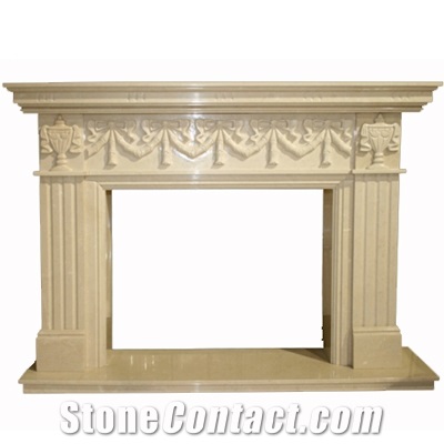 Wellest Beige Marble Fireplace Model No.Sfp010
