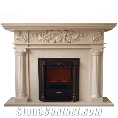 Wellest Beige Marble Fireplace Model No.Sfp015