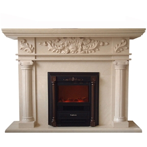 Wellest Beige Marble Fireplace Model No.Sfp015
