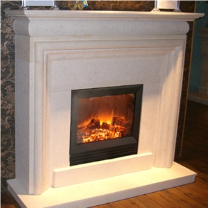 Wellest Beige Marble Fireplace Model No.Sfp025