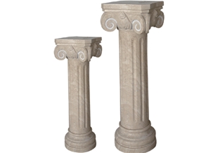 Wellest Beige Marble Solid & Hollow Configuration Antique Roman Columns, Greek Columns,Model Rp015