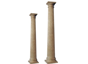 Wellest Beige Marble Solid & Hollow Configuration Antique Roman Columns, Greek Columns,Model Rp021