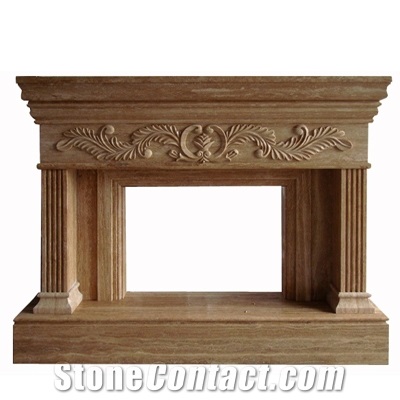 Wellest Brown Marble Fireplace Model No.Sfp006