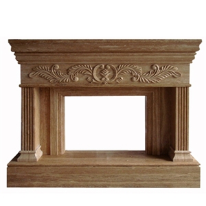 Wellest Brown Marble Fireplace Model No.Sfp006