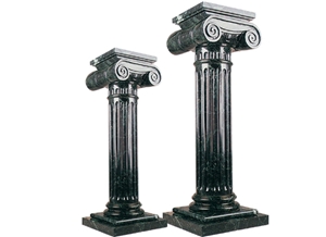 Wellest Dark Green Marble Solid & Hollow Configuration Antique Roman Columns, Greek Columns,Model Rp019