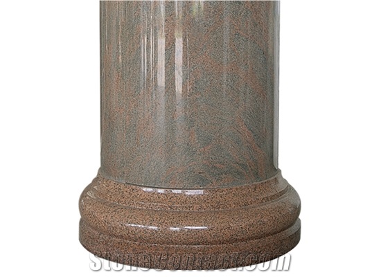 Wellest G563 Guilin Red Granite Column Pedestal,Pillar Base,Column Base,Model Pf022