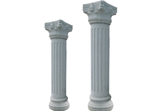 Wellest G603 Luner Pearl China Rosa Beta Granite Solid & Hollow Configuration Antique Roman Columns, Greek Columns,Flamed Surface,Model Rp004