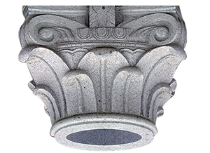 Wellest G614 Misty Grey China Rosa Beta Granite Column Top,Pillar Cap,Model Pc006