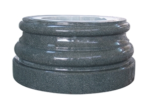 Wellest G654 Sesame Black Granite Column Pedestal,Pillar Base,Column Base,Model Pf014