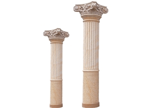 Wellest G682 Sunset Gold,Sunset Yellow,Rusty Yellow Granite Solid & Hollow Configuration Antique Roman Columns, Greek Columns,Model Rp033