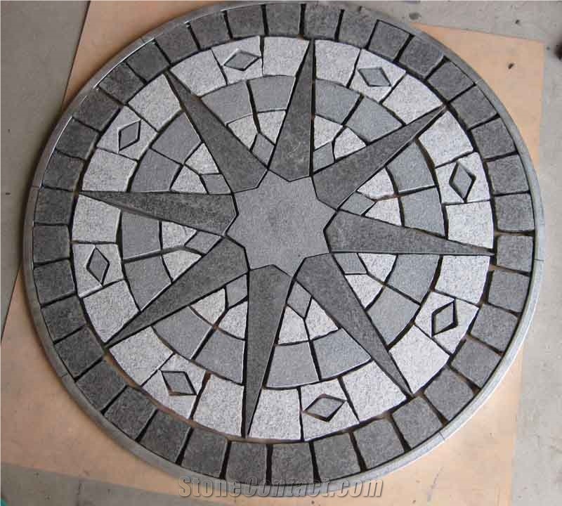 Wellest G684 G654 G603 Mixed Granite Paver Pattern ,Meshed Paving Stone,Mosaic Cube Stone, Top Flamed, Sides Natural,Mg-091