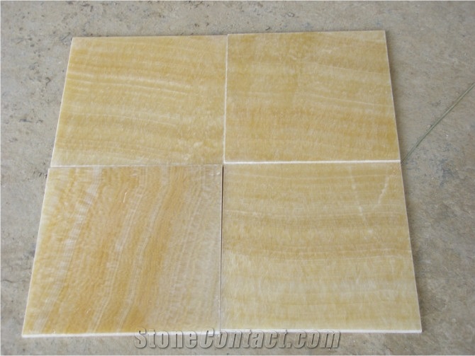 Wellest J116 Honey Onxy Translucent Onyx Tile, China Yellow Onyx