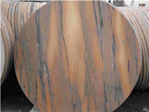 Wellest M108 Sunset Red Marble Table Top, Restaurant Top,Round Top, Round Table