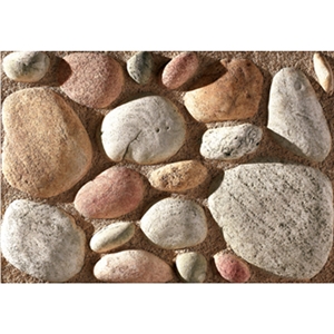Wellest Manmade Artificial Pebble Stone, for Wall,Fireplace Breast,Item No. Wte-03