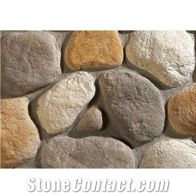 Wellest Manmade Artificial Pebble Stone For Wall Fireplace Breast