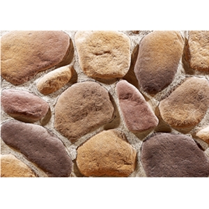 Wellest Manmade Artificial Pebble Stone for Wall,Fireplace Breast,Item No. Wte-E-53