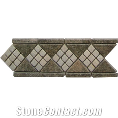 Wellest Multi Color Rusty Slate Mixed with Yellow Wood Slate Molding & Border, China Slate Skirting,Model No. Sms006