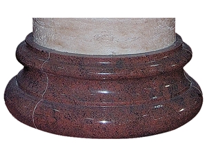 Wellest Multi Red Granite Column Pedestal,Pillar Base,Column Base,Model Pf028