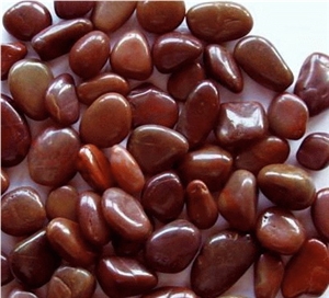 Wellest Polished Red Color Natural Pebble Stone,River Stone,Gravels,Item No.Sps204