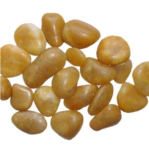 Wellest Polished Yellow Color Natural Pebble Stone,River Stone,Gravels,Item No.Sps203