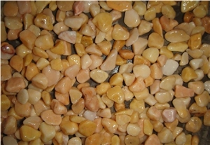 Wellest Super Small Yellow Color Natural Pebble Stone,River Stone,Gravels,Item No.Sps213