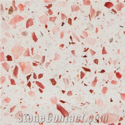 Wellest We001 Red Diamond Quartz Tile and Slab