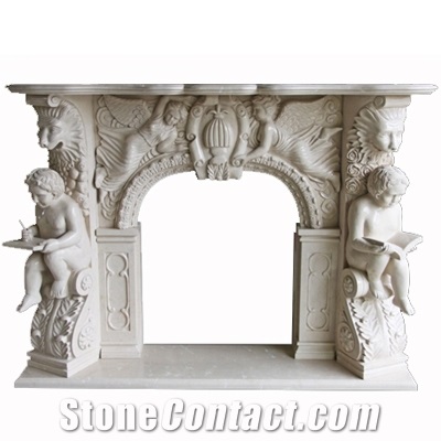 Wellest White Marble Fireplace Model No.Sfp016