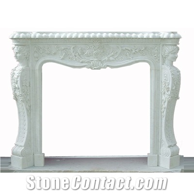 Wellest White Marble Fireplace Model No.Sfp019