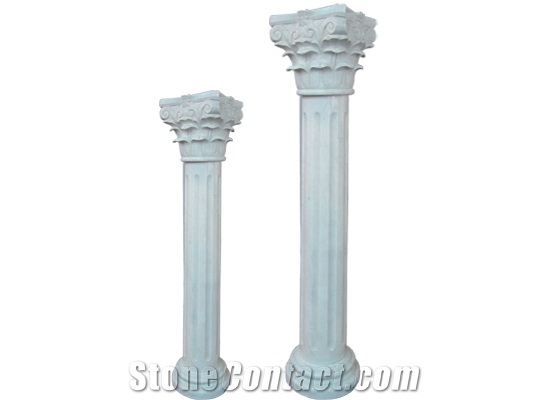 Wellest White Marble Solid & Hollow Configuration Antique Roman Columns, Greek Columns,Model Rp008